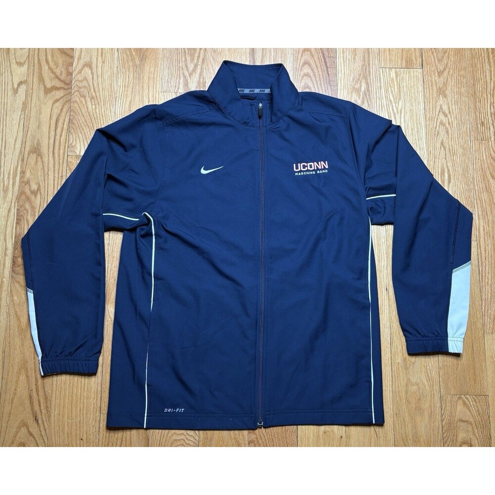 Nike Dri Fit UConn University of Connecticut marching band Full Zip Jacket Sz L